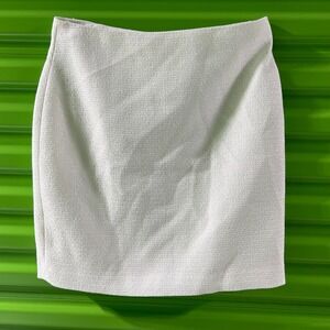 Calvin Klein White Tweed Mini Skirt Mens S53SR170 CSHSWIL61 CRM 8